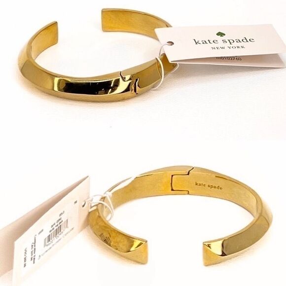 NWT Gorgeous!! Kate Spade New York Raise the Bar Cuff Gold Polished Bracelet - Picture 13 of 14